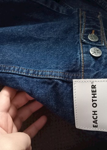 xl Beden Düğmeli Mavi Kadın Denim Ceket