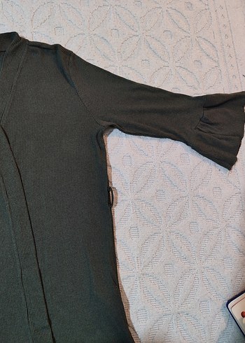 Gri, Kuşaklı, bluz - Görsel 2