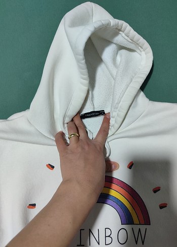 Kadın Beyaz Renkli Baskılı Sweatshirt - Görsel 2