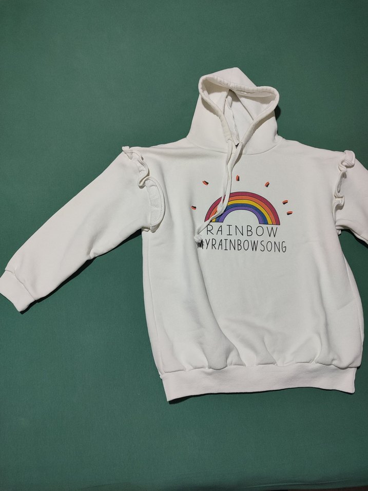 Kadın Beyaz Renkli Baskılı Sweatshirt - Görsel 3