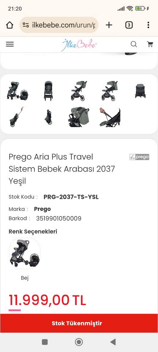 Prego Travel Sistem Bebek Arabası Yeşil-Gri - Görsel 2