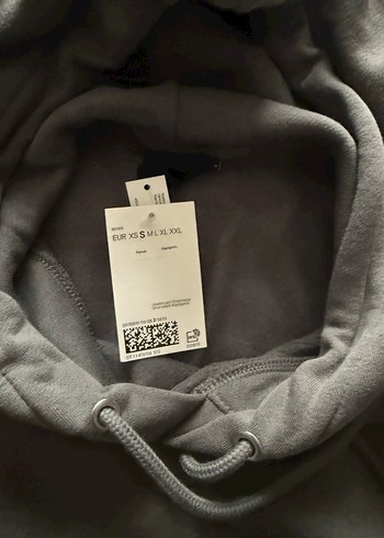 Gri Kapüşonlu Kadın Sweatshirt - Görsel 2