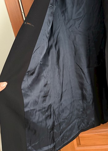 Siyah Kadın Uzun ceket - Görsel 4