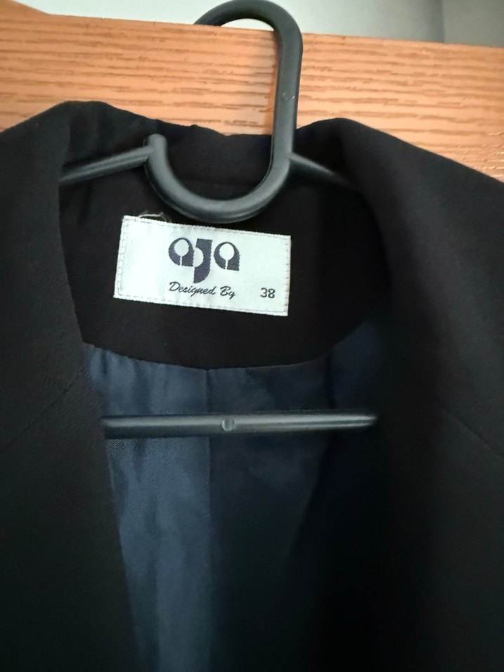 Siyah Kadın Uzun ceket - Görsel 2