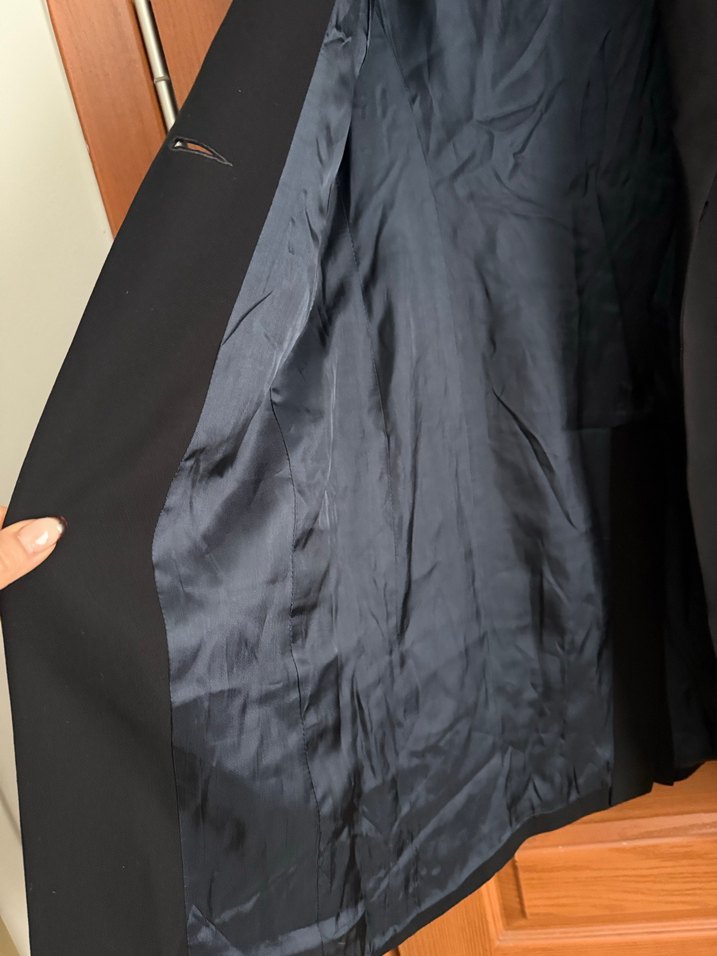 Siyah Kadın Uzun ceket - Görsel 4