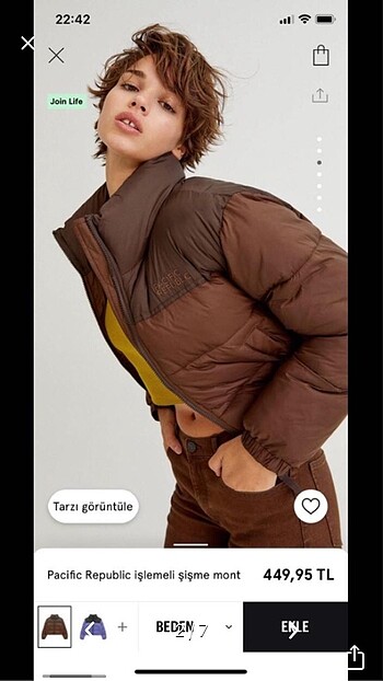 pull and bear kahverengi mont