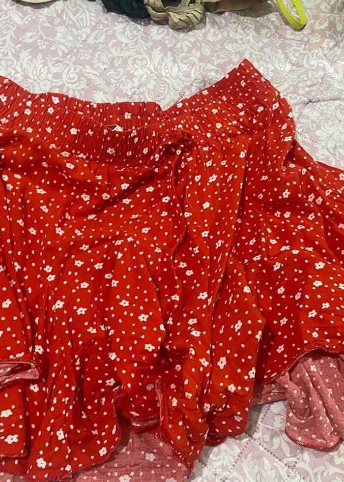 Şort etek kırmızı - Görsel 2