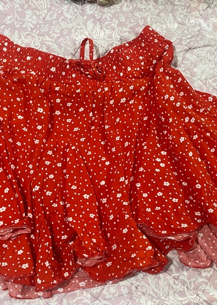 Şort etek kırmızı - Görsel 5