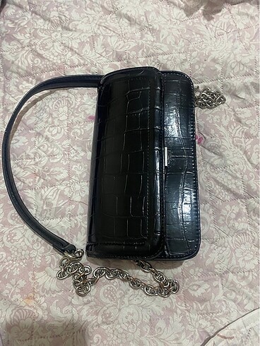  Beden siyah Renk Stradivarius Siyah rugan Çanta