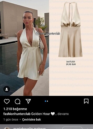 Zara gold elbise