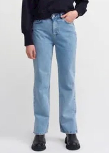 Kadın Mavi Regular Fit Midi Denim Pantolon