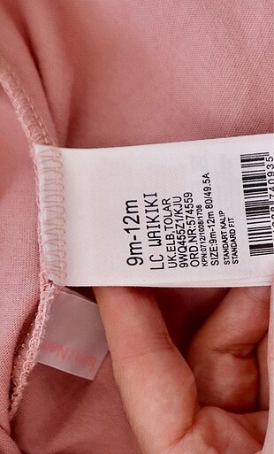 9-12 Ay Beden pembe Renk Kız bebek LCW pembe tüllü elbise