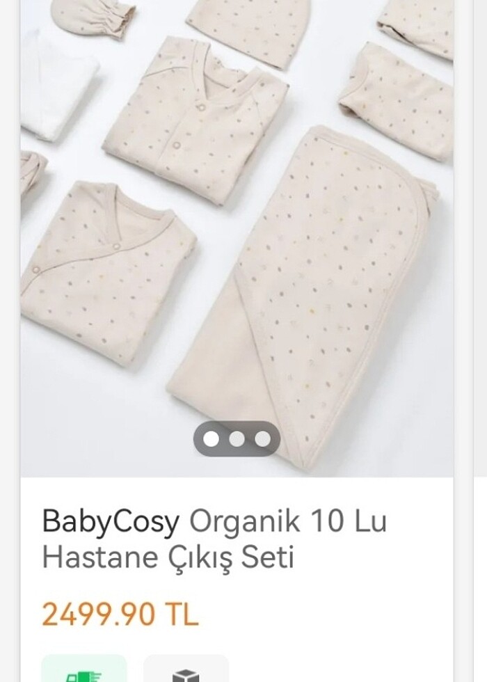 BabyCosy 10 parça hastane çıkışı organik pamuk - Görsel 3