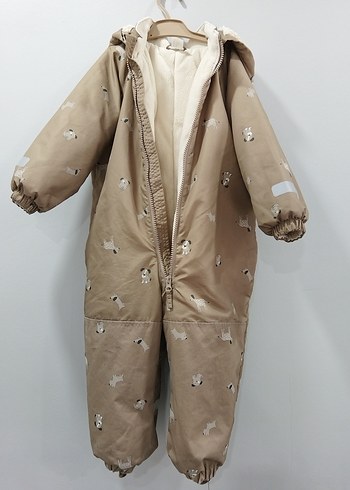 H&M Kürklü Kapüşonlu Bebek Kar Tulumu