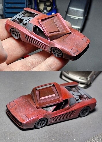 1/64 reçine baskı testarossa