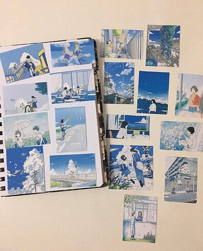 Mavi tema anime manga Stickers
