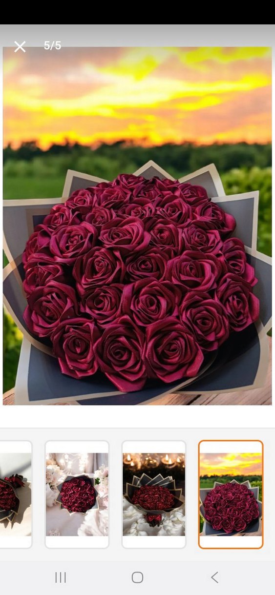 Bordo Gül Buketi - Görsel 2