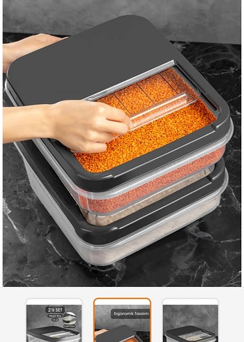 16  12 degısıyo Litre Siyah Kapaklı Saklama Kabı - Görsel 2