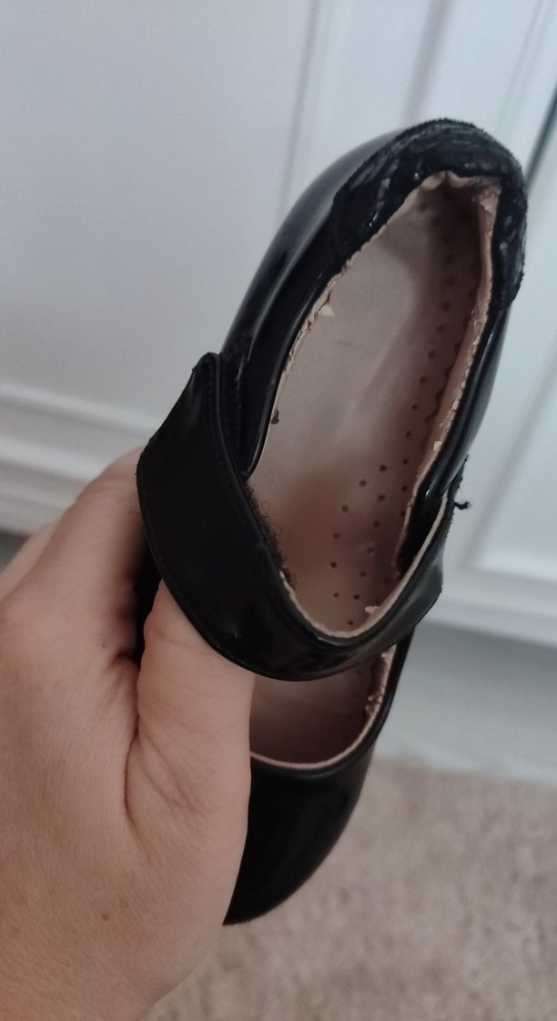 Kız Çocuk Siyah Rugan Babet Ayakkabı - Görsel 3