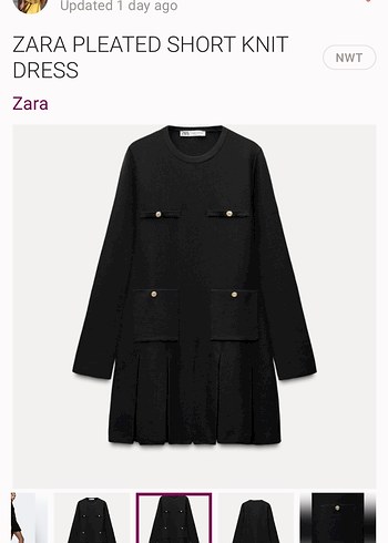 m Beden Zara sezon elbisesi