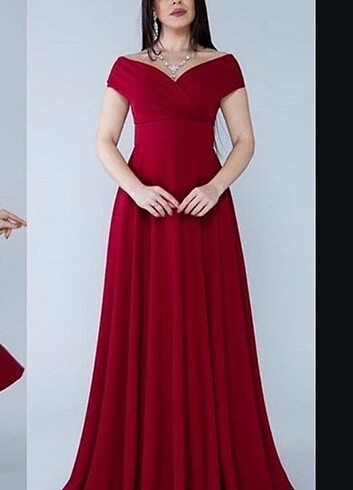 Bordo uzun abiye