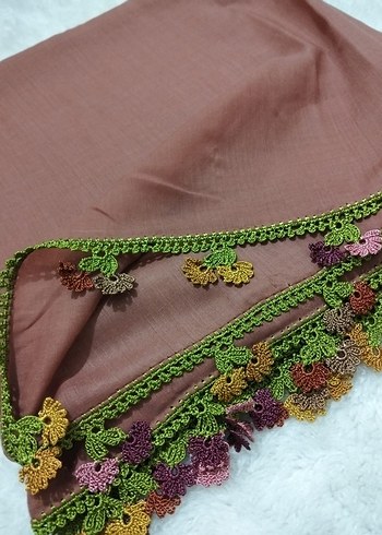 Dantel Detaylı Bohem Örgü Kadın Şal - Görsel 3