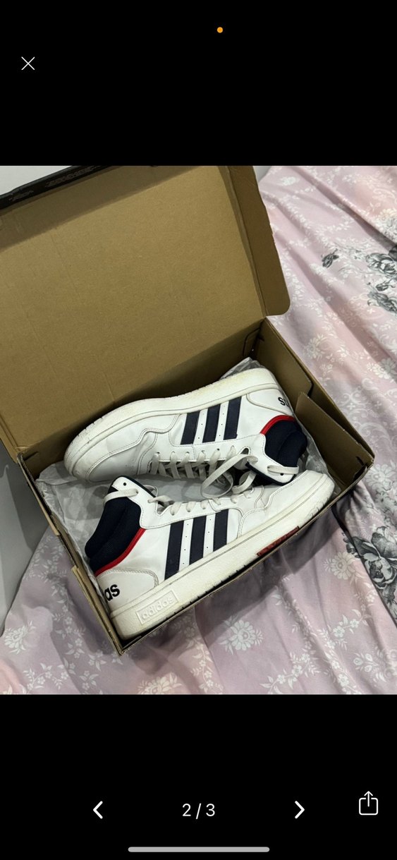 Beyaz Erkek Spor Ayakkabı Velcro Bantlı - Görsel 2