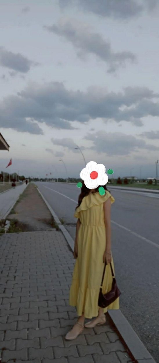 Sarı tek omuzlu elbise etek olarakda kullanılabilir - Görsel 2