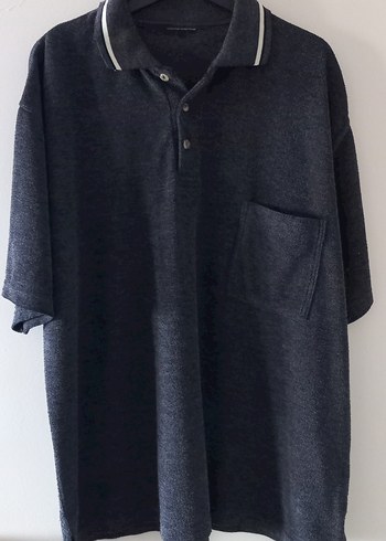 Diğer Erkek Gri Denim Polo yaka Tişört