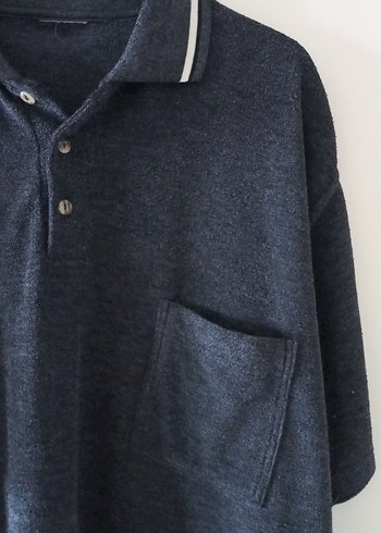 Erkek Gri Denim Polo yaka Tişört