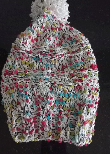 Renkli Örgü Kadın Bere - Görsel 4