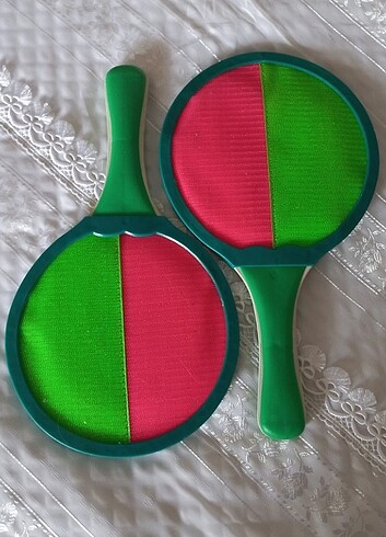 İki adet Plastik yapıskanlı raket - Görsel 4