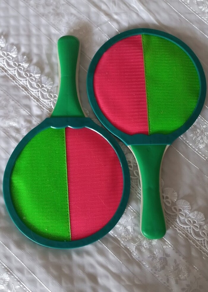 İki adet Plastik yapıskanlı raket - Görsel 4