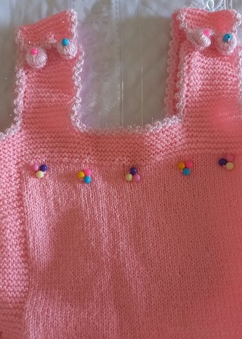 El örgüsü Pembe Kız Çocuk jile elbise