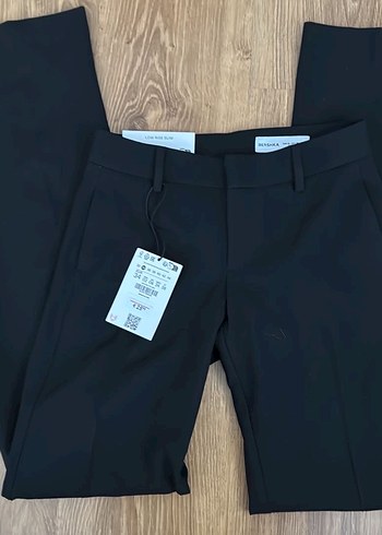 Siyah düşük bel Kadın İspanyol Paça Pantolon - Görsel 3