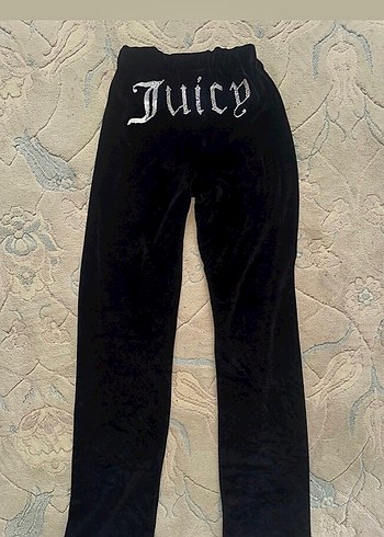 Siyah juicy taşlı kadife eşofman altı flare - Görsel 3