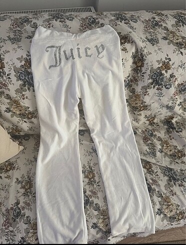 Beyaz kadife juicy eşofman altı