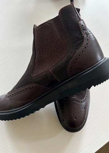 Kahverengi Deri Tokalı Erkek Bot - Görsel 2