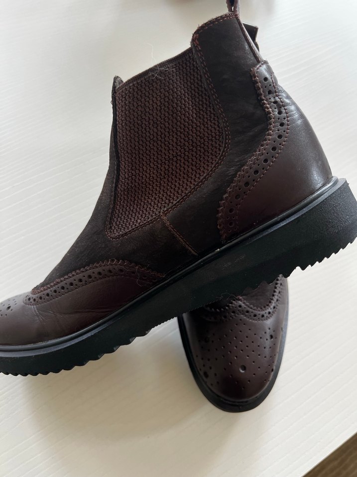 Kahverengi Deri Tokalı Erkek Bot - Görsel 2