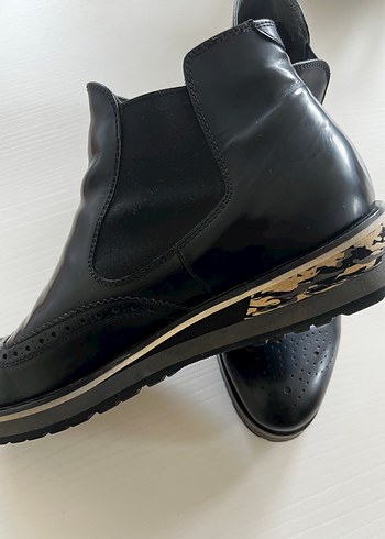 Siyah Deri Erkek Ofis Botu - Görsel 2