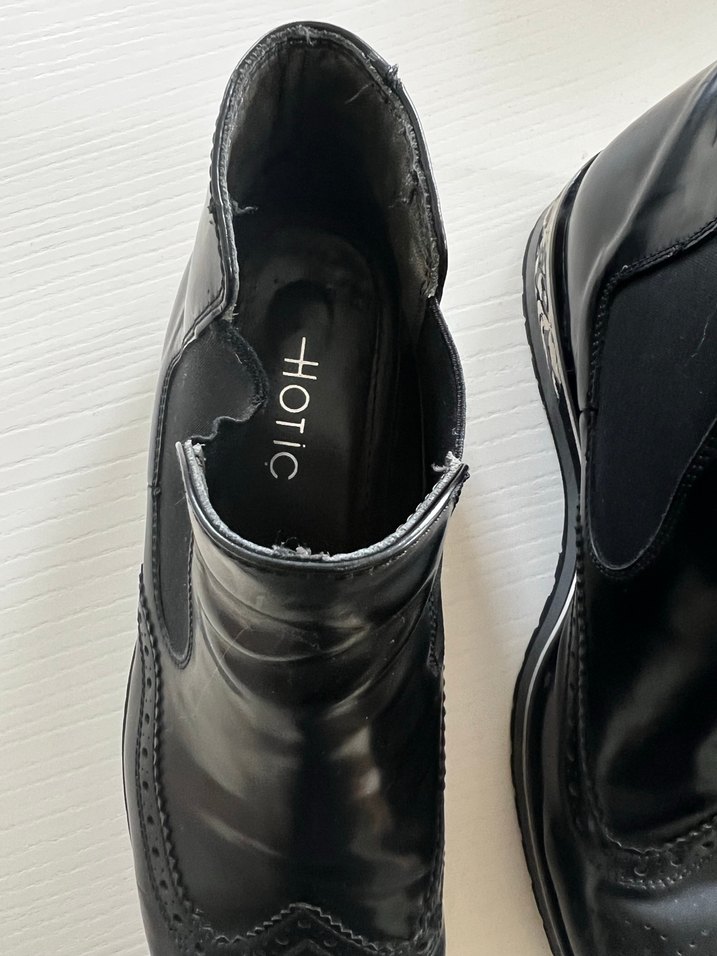 Siyah Deri Erkek Ofis Botu - Görsel 4