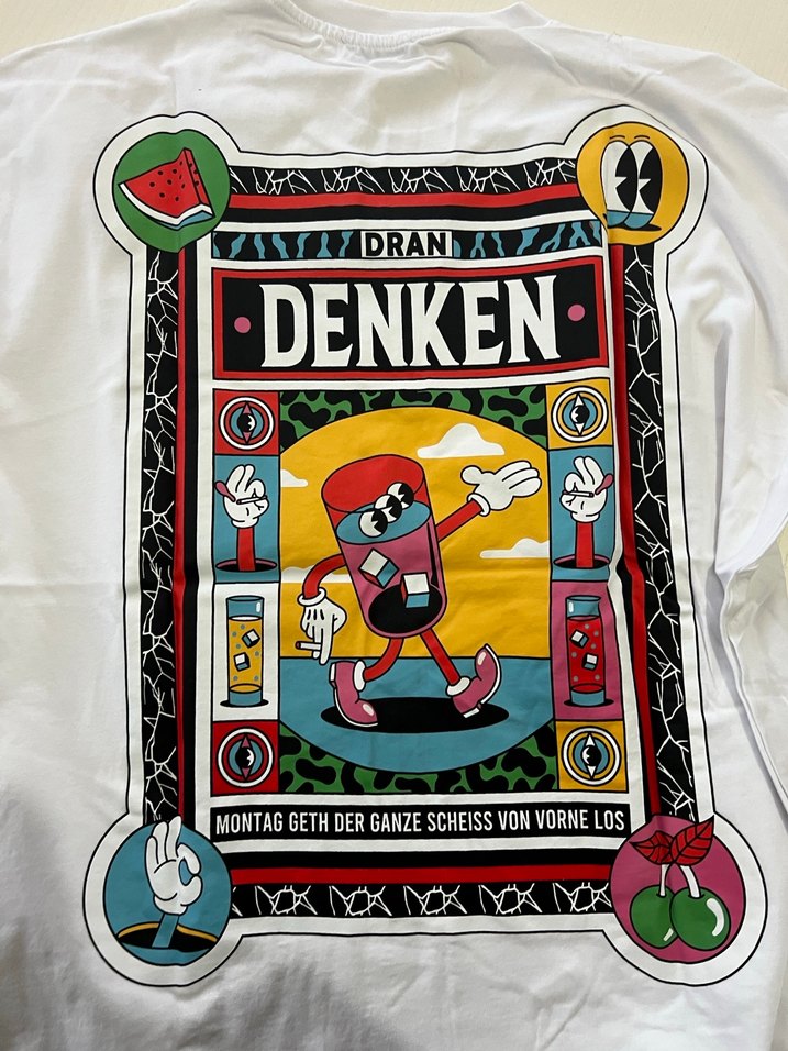 Beyaz Baskılı Erkek Tişörtü - Görsel 2