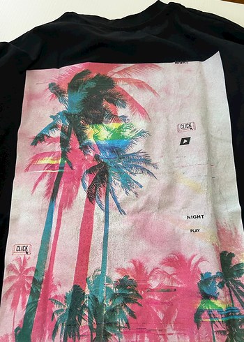 Siyah Baskılı Kısa Kollu Erkek Tişört - Görsel 4