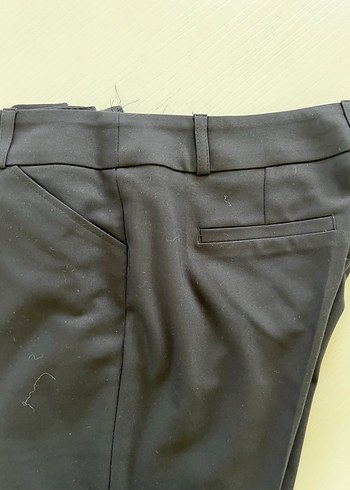 Koton Düğmeli Siyah Kadın yünlü Kumaş Pantolon