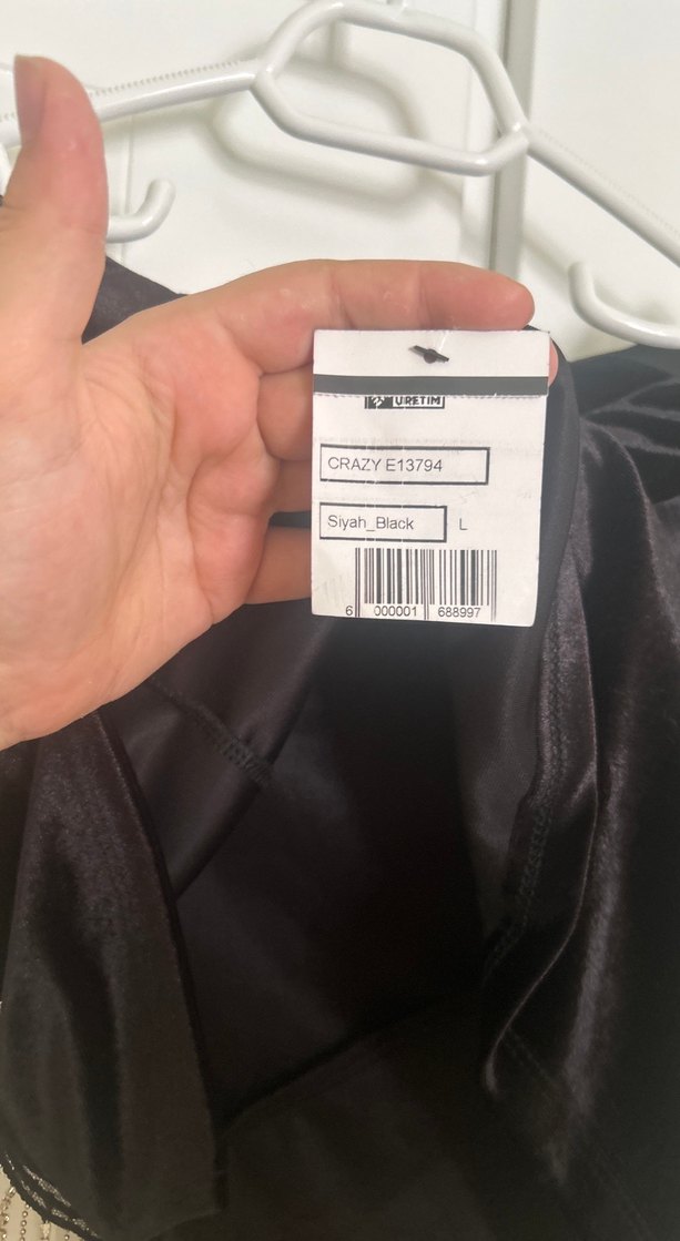 Drapeli Siyah Gotik Mini Etek - Görsel 3