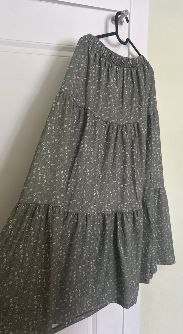 Gri Bohem Salaş Uzun Etek - Görsel 3