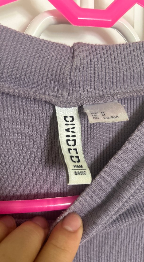 Mor Yüksek Yakalı Kadın Sweatshirt - Görsel 2