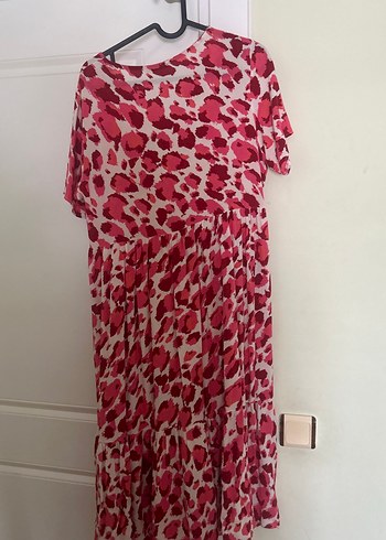 Pembe Piliseli Bohem Uzun Hamile Elbisesi - Görsel 3