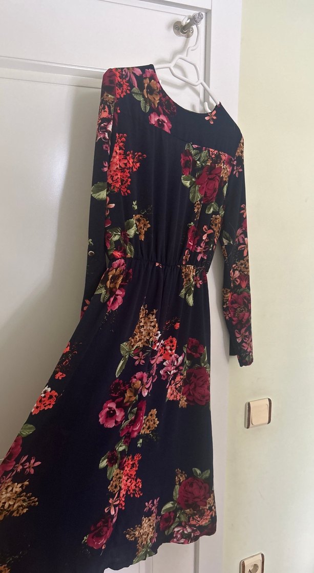 Çiçek Desenli Uzun Kollu Emzirme Sabahlığı - Görsel 3