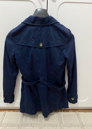 Mavi Düğmeli Denim Trençkot - Görsel 2